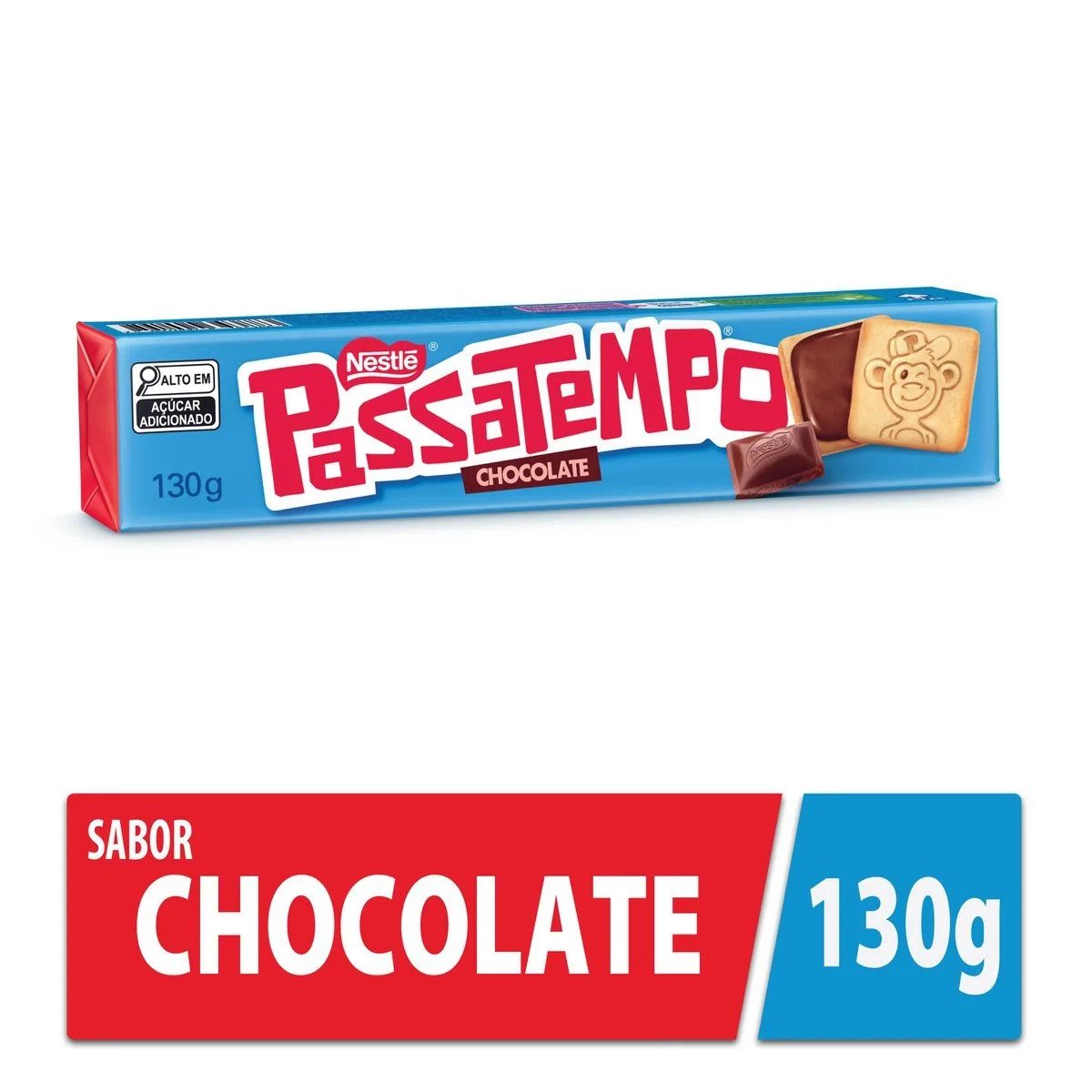 Biscoito PASSATEMPO Recheado Chocolate 130g