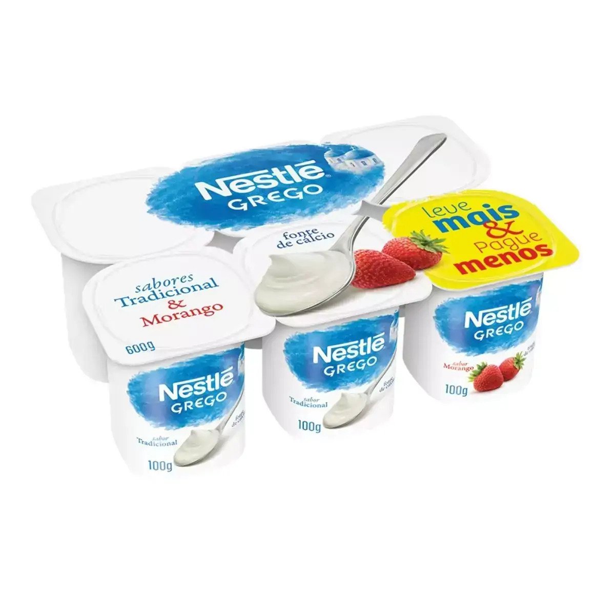 Iogurte Grego Nestlé Trad + Morango 600g